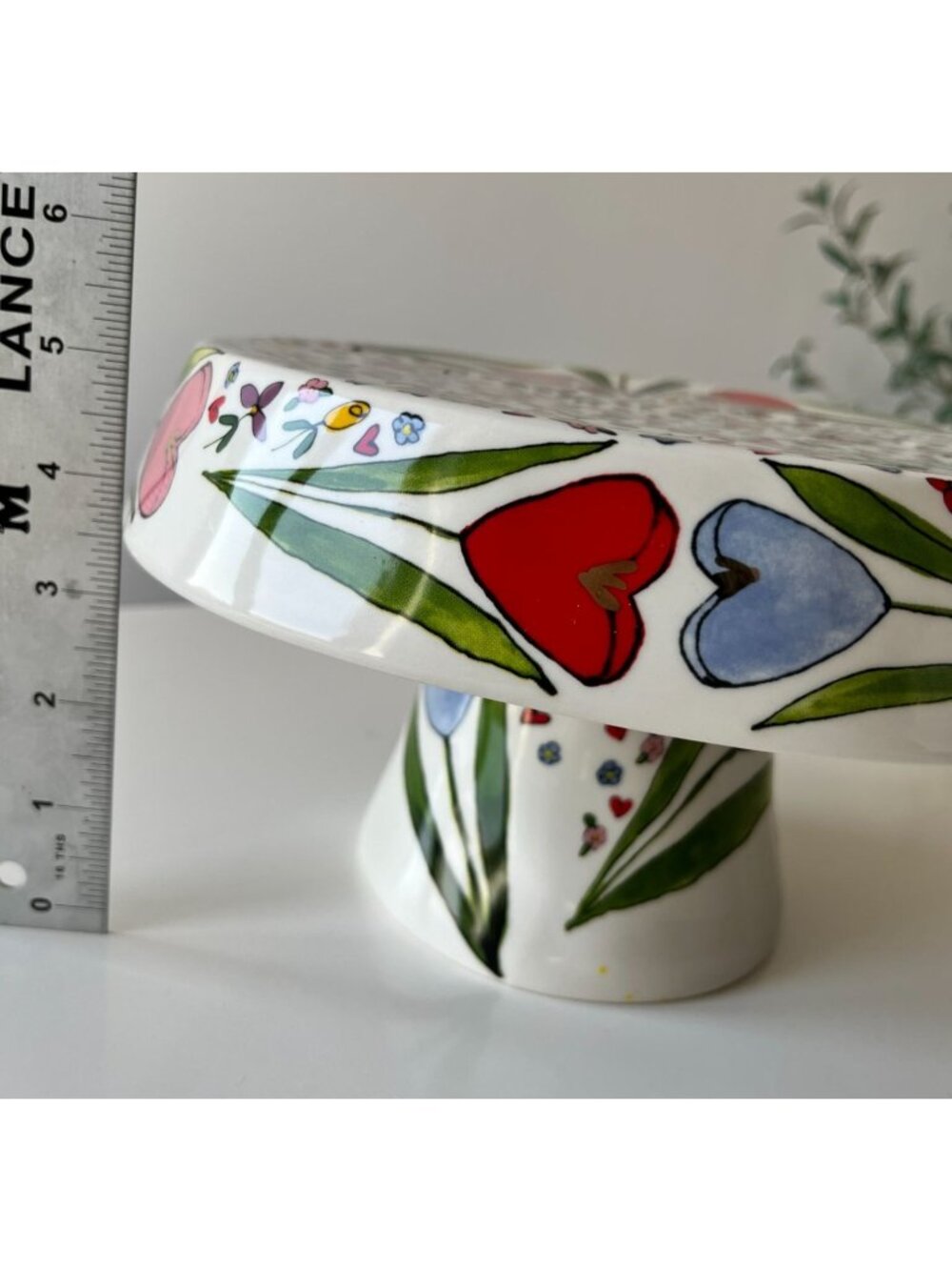 Anthropologie The Mud Fairy Blooming Hearts Cake Stand Brand New Discontinued - Picture 8 of 9